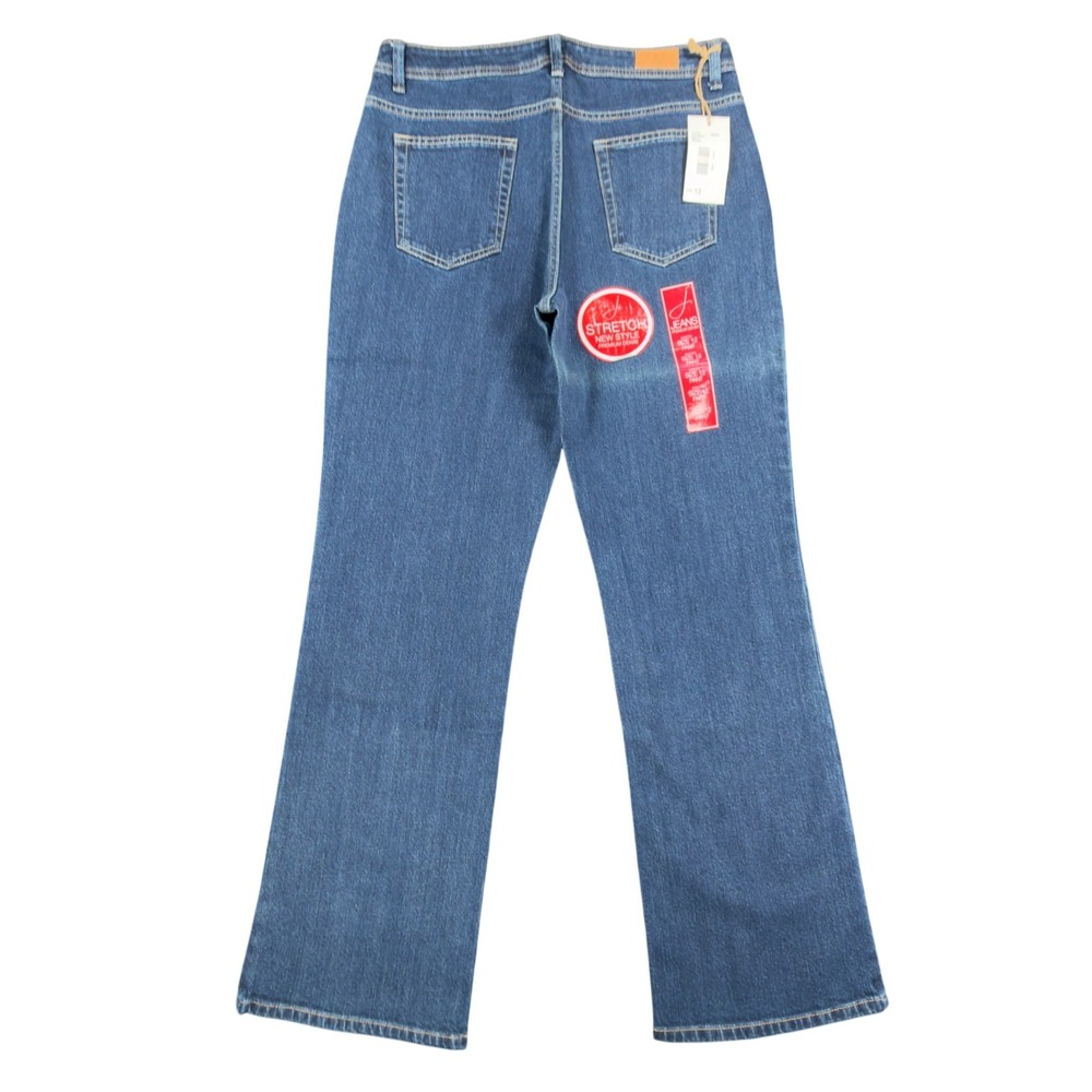 J Jeans Stretch Bootcut Jeans Womens 12 Indigo Blue Cotton Blend NWT